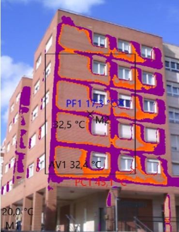 Inspección termográfica de fachada